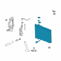 OEM 2015 Honda Civic Radiator (Denso) Diagram - 19010-R1B-A01