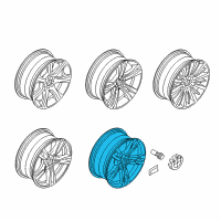 OEM 2018 BMW 430i xDrive Disc Wheel Light Alloy Dekor Silver 2 Diagram - 36-11-7-846-779