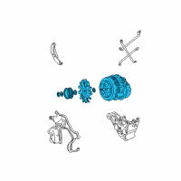 OEM GMC C2500 Alternator Diagram - 19152476