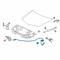 OEM 2013 Acura ZDX Wire Assembly, Hood Diagram - 74130-SZN-A00