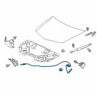 OEM 2012 Acura ZDX Wire Assembly, Hood Diagram - 74130-SZN-A00