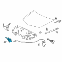 OEM Acura Lock Assembly, Hood Diagram - 74120-SZN-A01