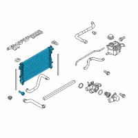 OEM 2016 Lincoln MKS Radiator Diagram - DG1Z-8005-F