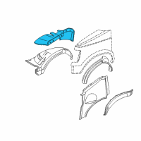 OEM 2003 GMC Safari Shield Asm-Front Wheelhouse Panel Splash Diagram - 15751253