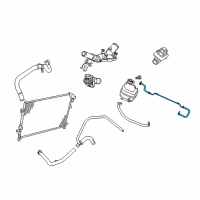 OEM Dodge Journey Hose-COOLANT Bottle Inlet Diagram - 5058407AG