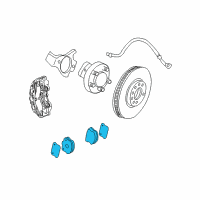 OEM 2012 Chevrolet Corvette Front Pads Diagram - 22956252