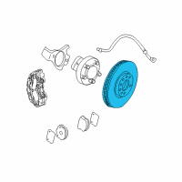 OEM 2010 Chevrolet Corvette Front Brake Rotor Diagram - 22812086