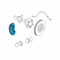 OEM 2008 Chevrolet Corvette Caliper, Front Brake Diagram - 22799630