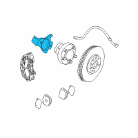 OEM Chevrolet Corvette Shield-Front Brake Diagram - 25843119