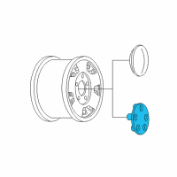 OEM 1993 Chevrolet C1500 Suburban Hub Cap ASSEMBLY Diagram - 15650045