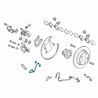 OEM 2018 Honda HR-V Set, Rear Brake Hose Diagram - 01466-T7W-A00