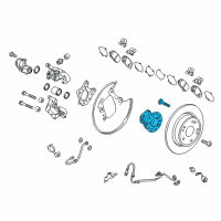 OEM 2022 Honda HR-V Bearing Assembly, Rear Hub Diagram - 42200-T7A-J53