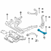 OEM 2018 BMW M550i xDrive Bottom Rubber Mount Wishbone, Left Diagram - 31-10-6-861-181