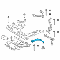 OEM 2020 BMW 530i xDrive Rubber Mounting Right Tension Strut Diagram - 31-10-6-861-166