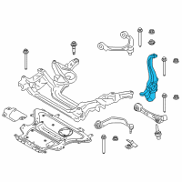 OEM 2018 BMW 530e xDrive Left Carrier Diagram - 31-20-6-884-385