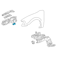 OEM 1993 Toyota Corolla Engine Bracket Diagram - 57265-12050