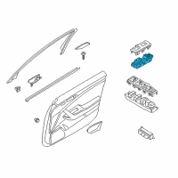 OEM 2019 Kia Stinger Power Window Unit Assembly Diagram - 93576J5000