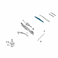 OEM 2002 Nissan Quest Windshield Wiper Blade Assembly Diagram - 28890-6B700