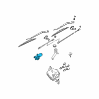 OEM 1998 Infiniti QX4 Motor Assy-Windshield Wiper Diagram - 28810-0W010