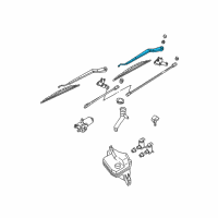 OEM Nissan Pathfinder Windshield Wiper Arm Assembly Diagram - 28881-0W000