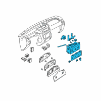 OEM 2003 Nissan Frontier Control Assembly Diagram - 27510-ZD010