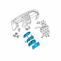 OEM 2003 Nissan Frontier Speedometer Instrument Cluster Diagram - 24810-1Z916