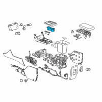 OEM 2016 GMC Canyon Cup Holder Diagram - 23484410