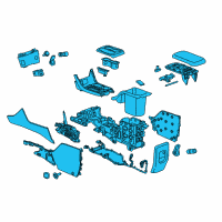 OEM Chevrolet Colorado Console Assembly Diagram - 23238929