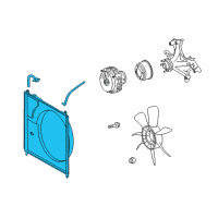 OEM Toyota Sequoia Shroud Assembly Diagram - 16711-0F050