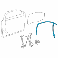 OEM Chevrolet Cruze Run Weatherstrip Diagram - 95462519