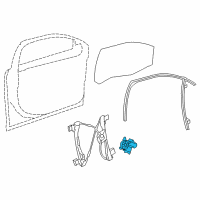 OEM 2012 Chevrolet Sonic Motor Asm-Front Side Door Window Regulator Diagram - 96964419