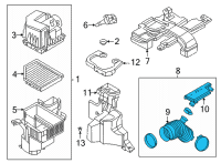 OEM 2022 Nissan Sentra Air Duct Diagram - 16576-6LB0C