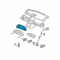 OEM Acura TSX Meter Assembly, Speed & Tacho & Fuel & Temperature Diagram - 78120-SEC-A01