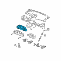 OEM 2008 Acura TSX Meter Assembly, Speed & Tacho & Fuel & Temperature Diagram - 78120-SEC-A61