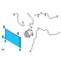 OEM 2017 Nissan Rogue Condenser & Liquid Tank Assy Diagram - 92100-ABA3A