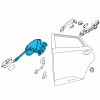 OEM 2015 Nissan Murano Rear Left Door Lock Actuator Diagram - 82501-5AA0E