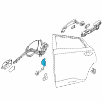 OEM 2021 Nissan Murano Hinge Assy-Rear Door Diagram - 82401-9AM0A