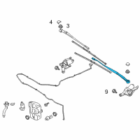 OEM 2019 Ford Escape Wiper Arm Diagram - CJ5Z-17527-B