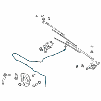 OEM 2019 Ford Escape Washer Hose Diagram - GJ5Z-17A605-A