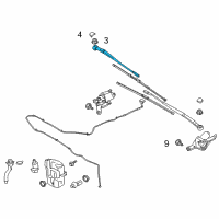 OEM 2016 Ford Escape Wiper Arm Diagram - CJ5Z-17526-C