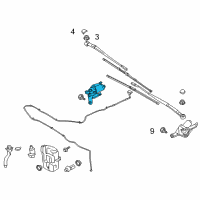 OEM 2017 Ford Escape Front Motor Diagram - CJ5Z-17508-E