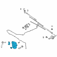 OEM 2015 Ford Escape Washer Reservoir Diagram - FJ5Z-17618-A