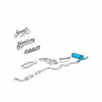 OEM 2000 Chevrolet Malibu Exhaust Muffler Assembly (W/ Exhaust Pipe & Tail Pipe) Diagram - 22692805