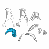 OEM Dodge Durango SILENCER-WHEELHOUSE Inner Diagram - 68369750AC
