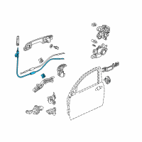 OEM 2004 Honda Accord Cable, Right Rear Door Lock Diagram - 72633-SDC-A02