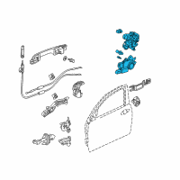 OEM Honda Lock Assembly, Left Rear Door Diagram - 72652-SDA-A01