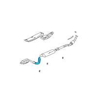 OEM Buick Rainier Tailpipe Diagram - 19149459