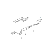 OEM 2004 Oldsmobile Bravada Converter & Pipe Seal Diagram - 15167765