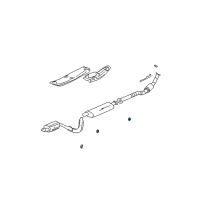 OEM 2005 GMC Envoy XL Insulator, Exhaust Muffler Hanger Diagram - 15120137