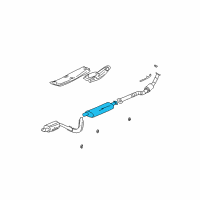 OEM Buick Exhaust Muffler Diagram - 12479984